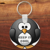 PORTE-CLÉS CONSERVEZ LE PÉGUIN COOL - PÉGUIN CUTE (Recto)