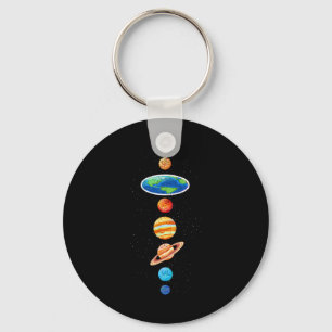 Porte-clés Conspiration Terre Plate - Planètes Système Solair