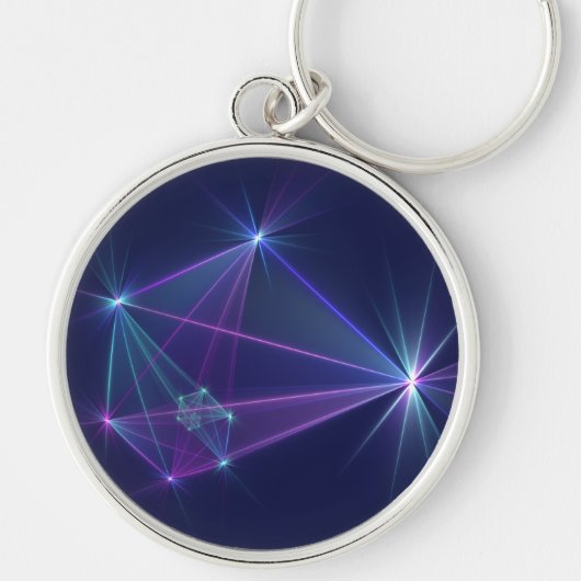 Porte-clés Constellation, Art Fractal Abstrait Imaginaire (Devant)