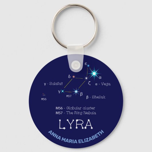Porte-clés Constellation de l'hémisphère Nord Lyra (Recto)