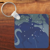 Porte-clés Constellation du Sagittaire Astrologie du Zodiaque (Recto)