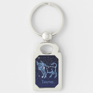 Porte-clés Constellation du Taureau & Signe du zodiaque avec