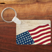 Porte-clés Constitution des États-Unis, drapeau américain (Verso)