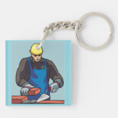 Porte-clés Constructeur de Casquette dur pour ouvrier de cons (Dos)