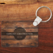 Porte-clés Construction Charpentier rustique Bois bois Utile (Recto)