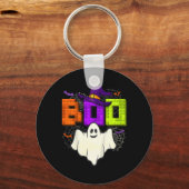 Porte-clés Construction de briques Boo Halloween Ghost Witch (Recto)