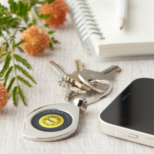 Porte-clés Construction jaune Machines pneus tracteur (Côté )