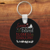 Porte-clés Consultant d'affaires Xmas Job Cute Noël (Recto)