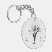 Porte-clés Conte fée d'hiver de Noël Imaginaire Terre neigeus (Devant gauche)