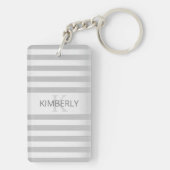 Porte-clés Contemporain Faux Argent Ombre Gris (Dos)