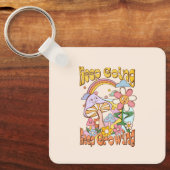 Porte-clés Continuer, continuer à croître - Champignons et fl (Recto)