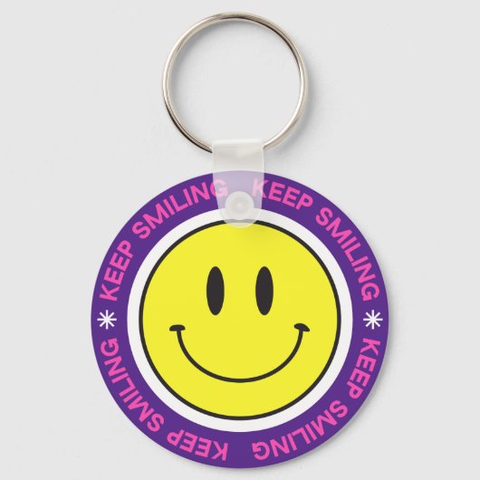Porte-clés Continuez à sourire (Recto)
