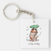 Porte-clés Continuez À Sourire Heureux Cochon De Guinée Profi (Devant)