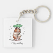 Porte-clés Continuez À Sourire Heureux Cochon De Guinée Profi (Dos)