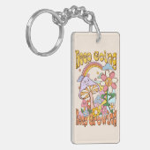 Porte-clés Continuez, Continuez À Croître | Champignons et fl (Devant gauche)