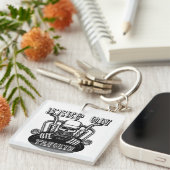 Porte-clés "Continuez sur Trukin Retro Inspiré Trucker (Devant Droit)