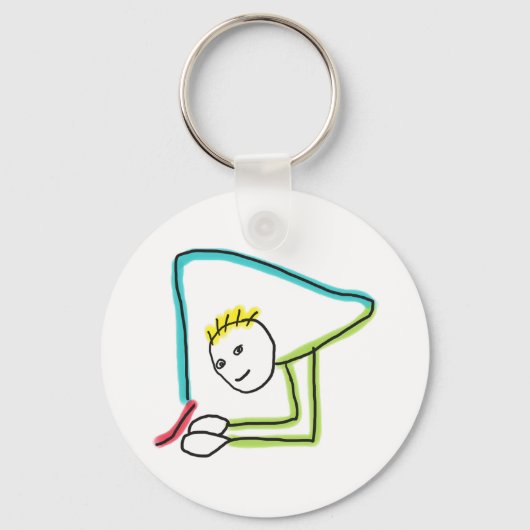 Porte-clés Contortionniste Stickman (Recto)