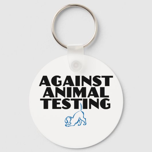 Porte-clés Contre les essais sur les animaux (Recto)