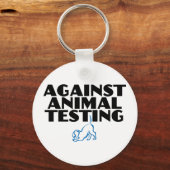Porte-clés Contre les essais sur les animaux (Recto)