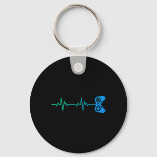 Porte-clés Contrôleur De Jeux Vidéo Cool Heartbeat Pour Nerdy