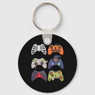 Porte-clés Contrôleurs de jeu squelette zombie Halloween momi