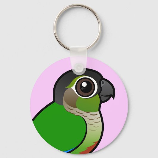 Porte-clés Conure à joues vertes Birdorable (Recto)