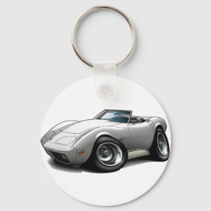 Porte-clés Convertible 1973-76 blanc de Corvette