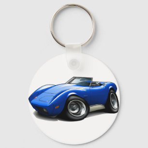 Porte-clés Convertible 1973-76 bleu de Corvette