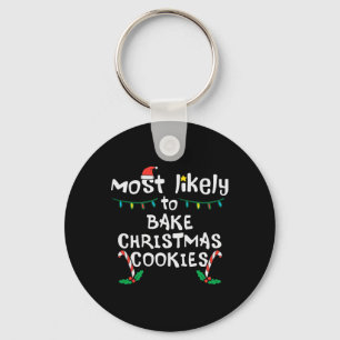Porte-clés Cookie de Noël Cookie de Noël de famille Matc