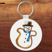 Porte-clés Cookie de sucre Snowman Hanoukka Noël (Recto)