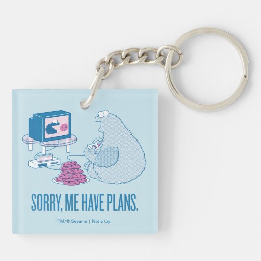 Porte-clés Cookie Monster | Désolé, J'Ai Des Plans (Dos)