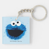 Porte-clés Cookie Monster | Tendance de l'aquarelle (Dos)