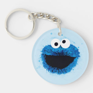 Porte-clés Cookie Monster   Tendance de l'aquarelle