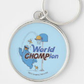 Porte-clés Cookie Monster | Tirer sur des cerceaux de basket- (Devant)