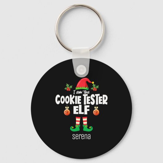 Porte-clés Cookie Tester Elf Family Matching Christmas Name (Recto)