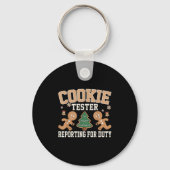 Porte-clés Cookie Tester Réerte Pour Devoir Drôle Noël Xma (Recto)