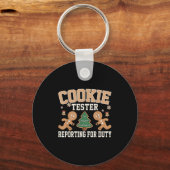 Porte-clés Cookie Tester Réerte Pour Devoir Drôle Noël Xma (Recto)