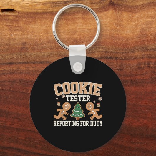 Porte-clés Cookie Tester Réerte Pour Devoir Drôle Noël Xma (Recto)