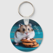 Porte-clés Cookies à chips de chocolat et hamster mignon (Recto)