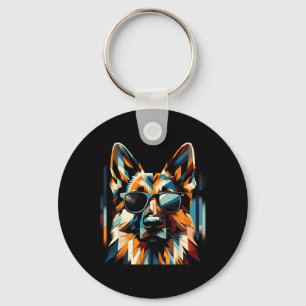 Porte-clés Cool allemand berger chien cuisine style art Chris