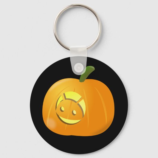 Porte-clés Cool Android Citrouille Halloween Porte - clé Bout (Recto)