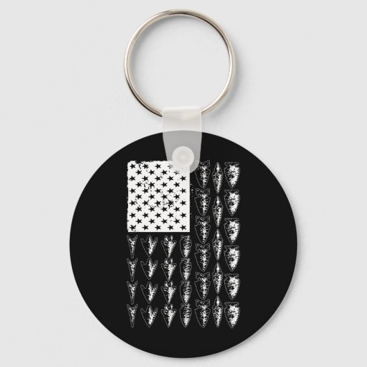 Porte-clés Cool Arrowhead Pour Hommes Femmes Bowhunt Arrow Hu (Recto)