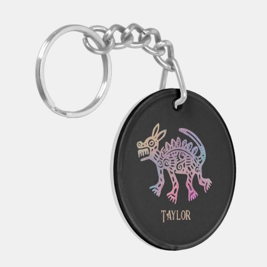 Porte-clés Cool Aztec Design Chien (Devant gauche)