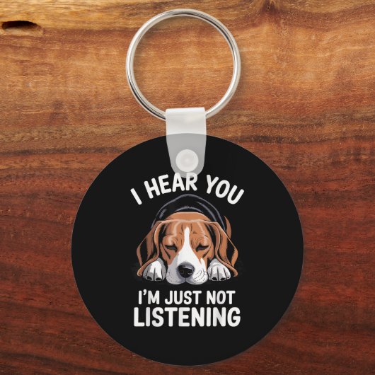 Porte-clés Cool Beagle Design Pour Hommes Femmes Chien Thème (Recto)