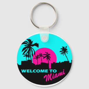 Porte-clés Cool Bienvenue à Miami design