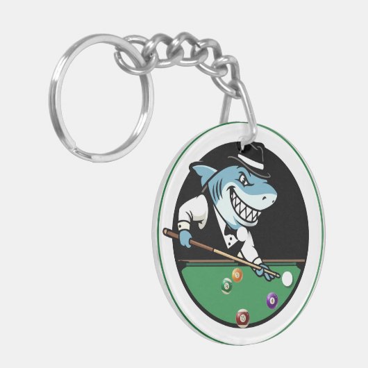 Porte-clés Cool Billiards Pool Shark Theme Keychains (Devant gauche)