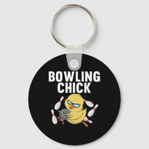 Porte-clés Cool Bowler Pour Femmes Filles Dames Bowling Chick
