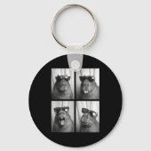 Porte-clés Cool Capybara With Sungles Photobooth Funny Rodent (Recto)