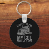 Porte-clés Cool Cdl Trucker Art For Men Women Trucking Cdl Tr (Recto)