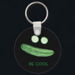 Porte-clés Cool comme Concombre "BE COOL" Funny Watercolor Fa<br><div class="desc">Restez cool comme un concombre avec ce porte - clé. L'aquarelle est juste pour vous ! Consultez ma boutique pour plus de designs !</div>